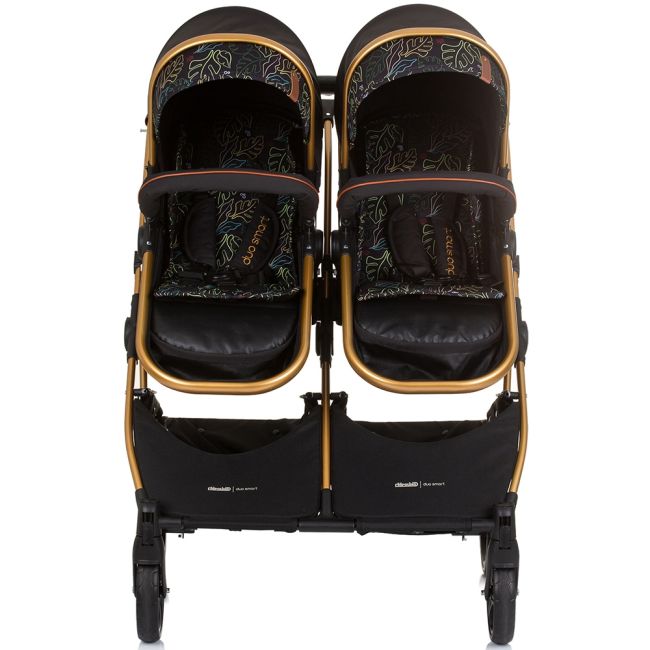 Carucior gemeni chipolino duo smart 3 in 1 obsidian leaves hubst-kbds02404ol