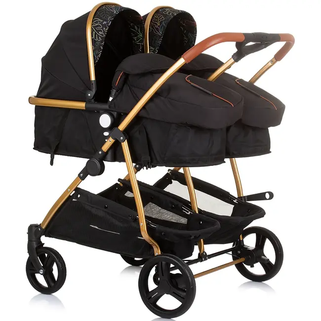 Carucior gemeni chipolino duo smart 3 in 1 obsidian leaves hubst-kbds02404ol