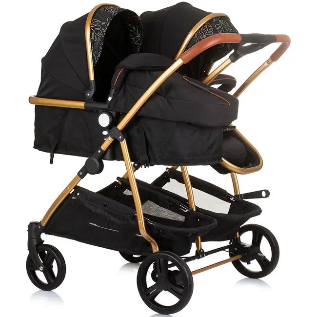 Carucior gemeni chipolino duo smart 3 in 1 obsidian leaves hubst-kbds02404ol