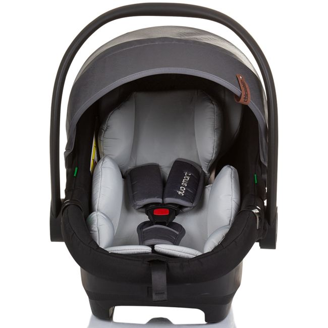 Carucior gemeni chipolino duo smart 3 in 1 silver grey hubst-kbds02402sg
