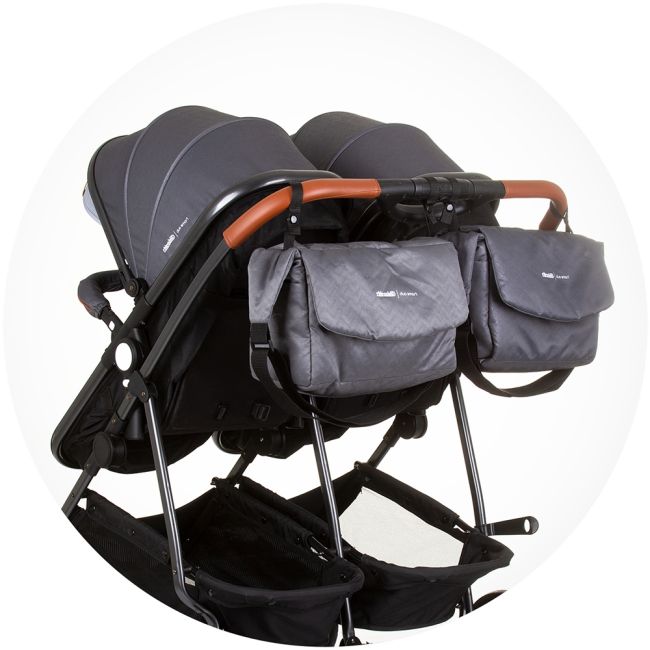 Carucior gemeni chipolino duo smart 3 in 1 silver grey hubst-kbds02402sg