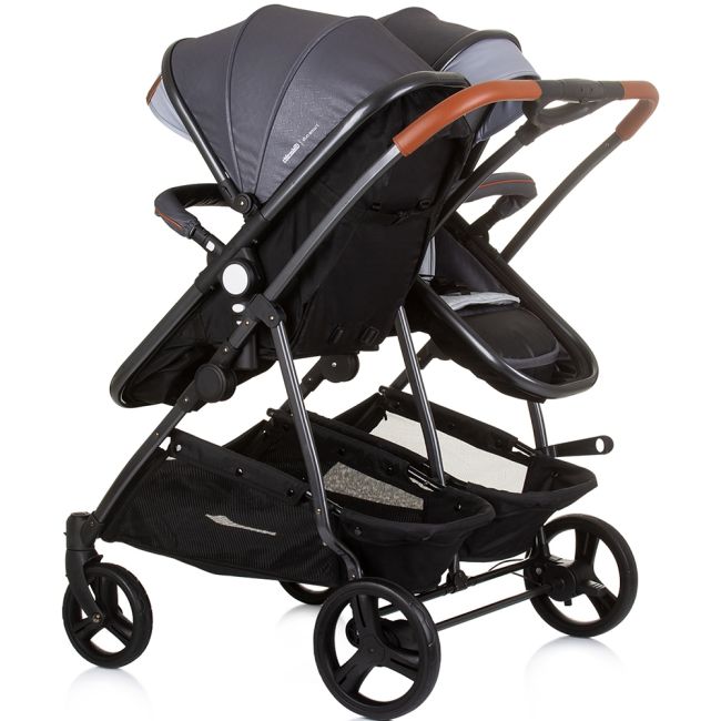 Carucior gemeni chipolino duo smart 3 in 1 silver grey hubst-kbds02402sg