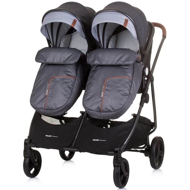 Carucior gemeni chipolino duo smart 3 in 1 silver grey hubst-kbds02402sg