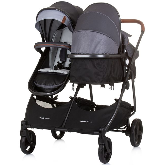 Carucior gemeni chipolino duo smart 3 in 1 silver grey hubst-kbds02402sg
