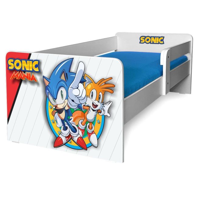 Pat pentru Baieti Sonic P1 2-12 Ani cu Saltea Light Inclusa Pc-p-bas-son-p1-80
