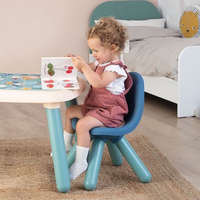Scaunel cu spatar pentru copii smoby little albastru hubs7600140313