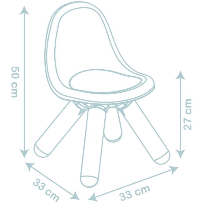 Scaunel cu spatar pentru copii smoby little albastru hubs7600140313
