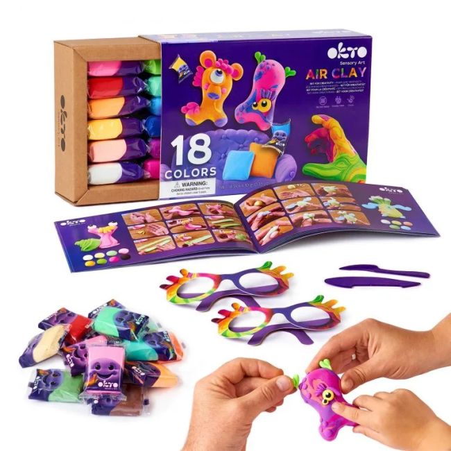 Set de Creatie Air Clay, Okto, 18 culori KRTOK70151