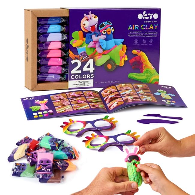 Set de Creatie Air Clay, Okto, 24 culori KRTOK70150