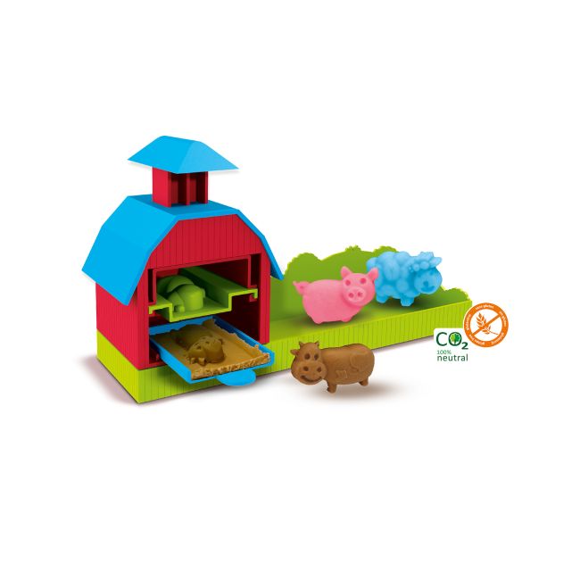 Ferma de jucarie cu sunete, forme de animale si plastilina TSG22851
