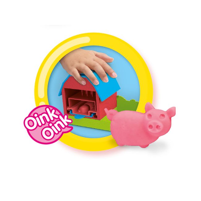 Ferma de jucarie cu sunete, forme de animale si plastilina TSG22851
