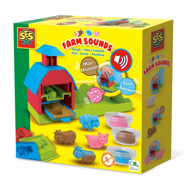 Ferma de jucarie cu sunete, forme de animale si plastilina TSG22851