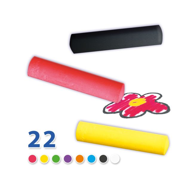 Galeata cu creta colorata pentru copii (22 buc) TSG32500