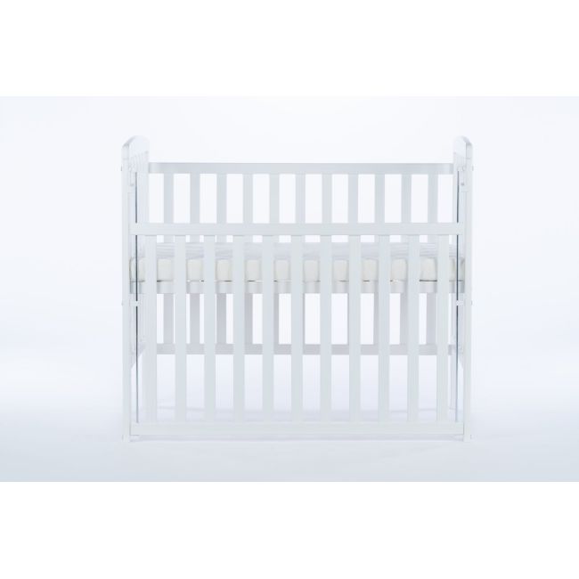 Patut Bebe Din Lemn Masiv, Laterala Culisabila Si Inaltime Reglabila A Saltelei, Bedside Alice Alb Cu Saltea Comfort 100x50 Cm Pjbdrw_2012_10050dp
