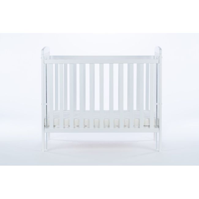 Patut Bebe Din Lemn Masiv, Laterala Culisabila Si Inaltime Reglabila A Saltelei, Bedside Alice Alb Cu Saltea Comfort 100x50 Cm Pjbdrw_2012_10050dp