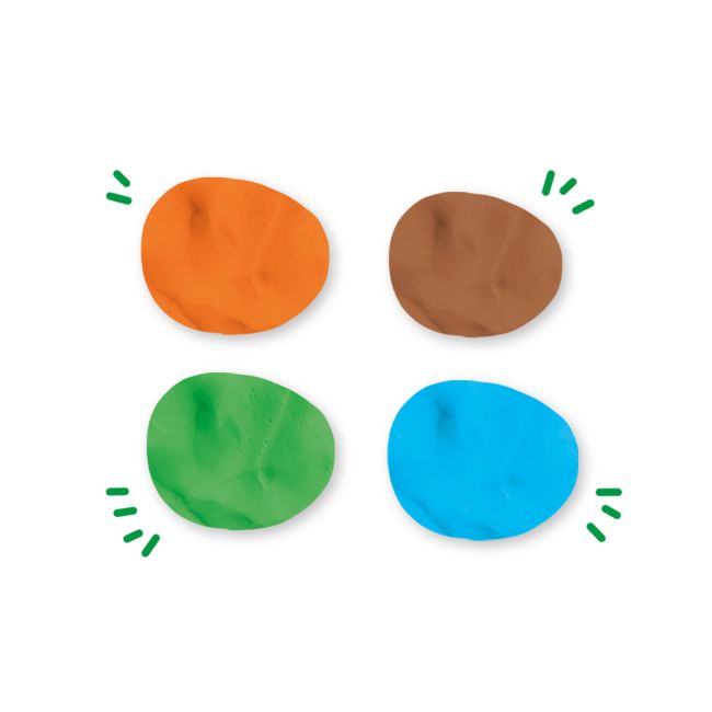 Plastilina colorata vegana pentru copii SES Nature 4 x 90 gr TSG32491