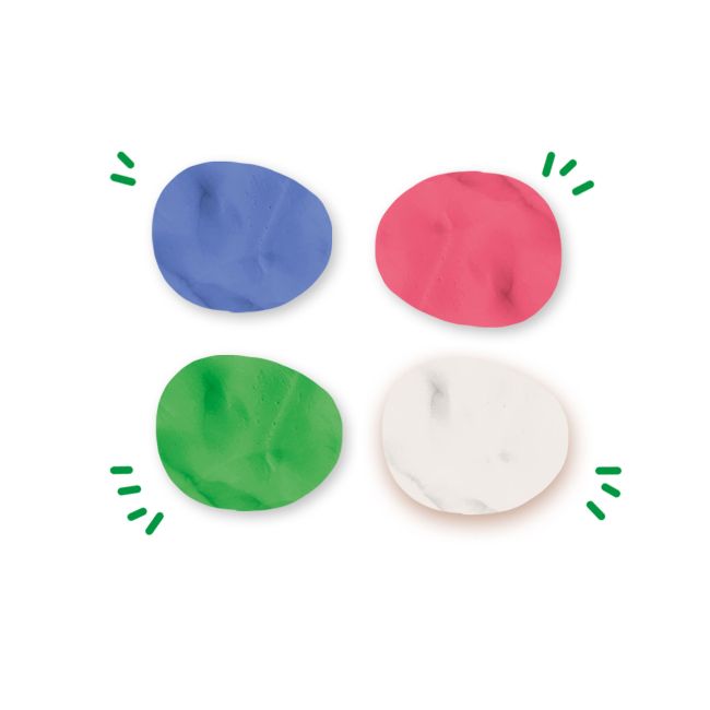 Plastilina colorata vegana pentru copii SES Relax 4 x 90 gr TSG32492