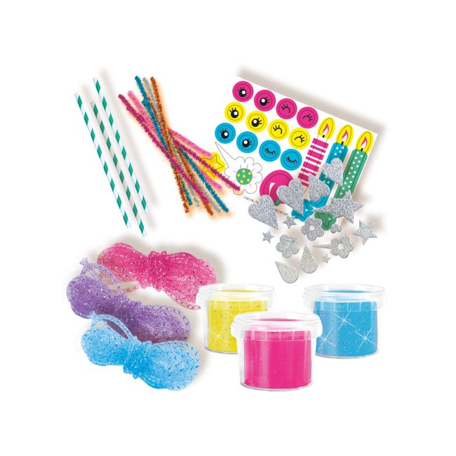 Set copii de creat animale din plastilina cu accesorii si sclipici TSG22837