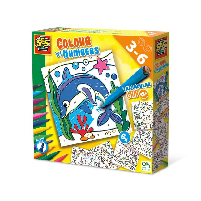 Set creativ - Deseneaza pe numere, 6 planse TSG42456