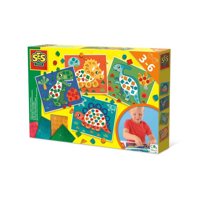 Set creativ - Invat sa creez tablouri cu mozaic, dinozauri TSG42457