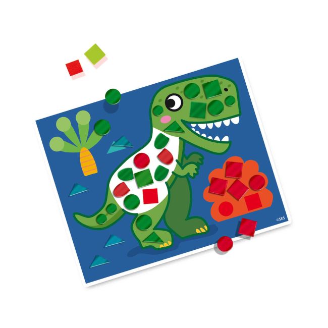 Set creativ - Invat sa creez tablouri cu mozaic, dinozauri TSG42457