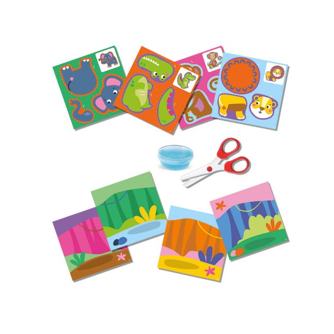 Set creativ - Invat sa decupez si sa lipesc, animale TSG42448