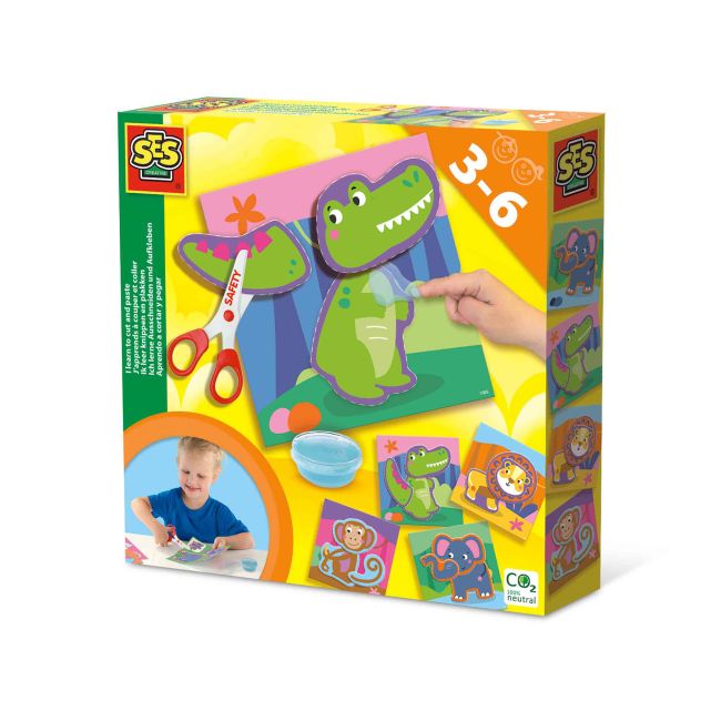 Set creativ - Invat sa decupez si sa lipesc, animale TSG42448