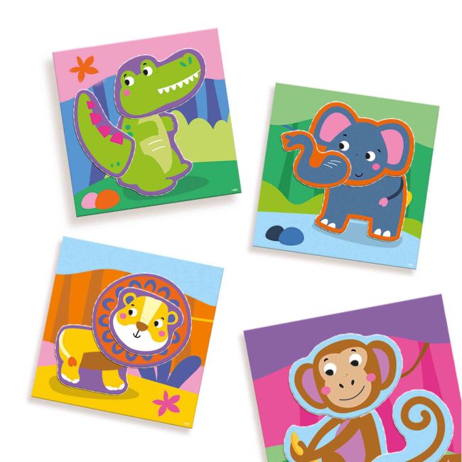 Set creativ - Invat sa decupez si sa lipesc, animale TSG42448
