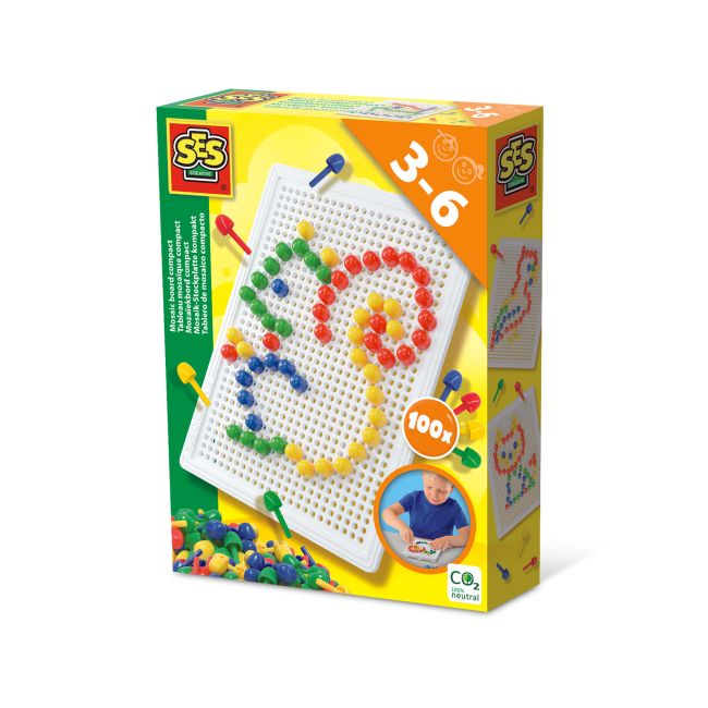 Set creativ mozaic - Tabla compacta mozaic cu peg-uri colorate TSG42452