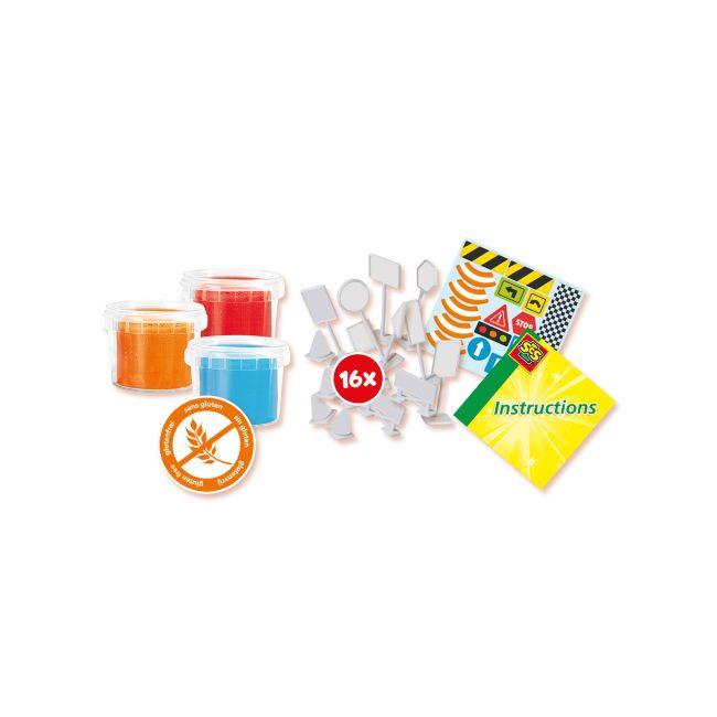 Set creativ pentru copii cu plastilina si semne de circulatie TSG32488