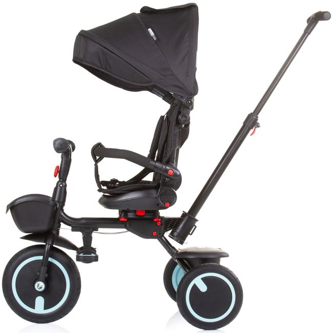 Tricicleta pliabila chipolino quick fold cu sezut reversibil ebony hubtrkqf0231eb