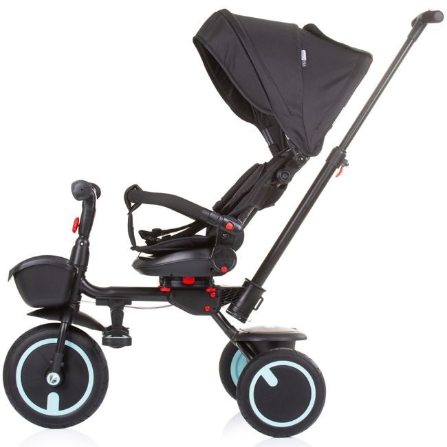 Tricicleta pliabila chipolino quick fold cu sezut reversibil ebony hubtrkqf0231eb