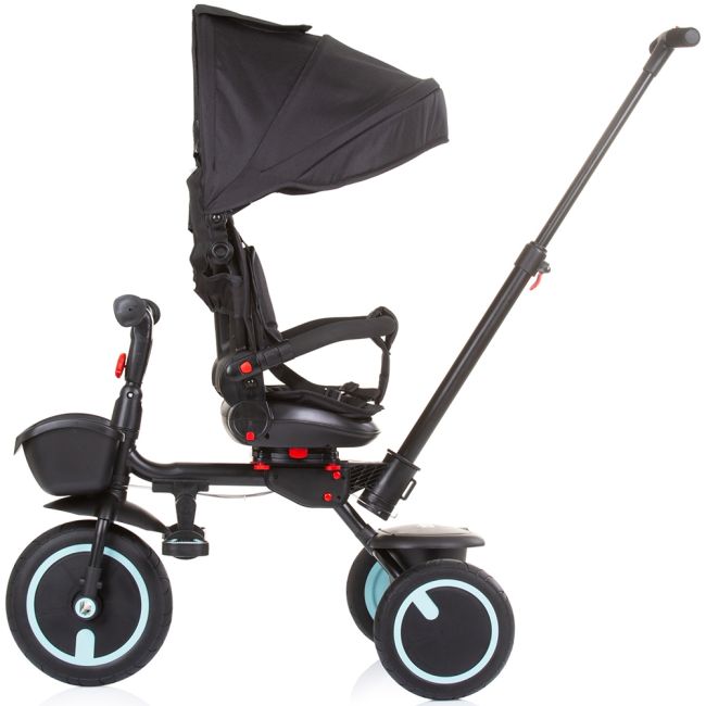 Tricicleta pliabila chipolino quick fold cu sezut reversibil ebony hubtrkqf0231eb