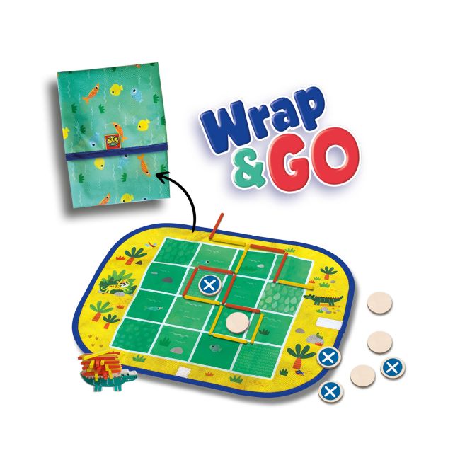 Set de 3 jocuri copii Connect Four, Dots and Boxes si joc de stivuire TSG32504
