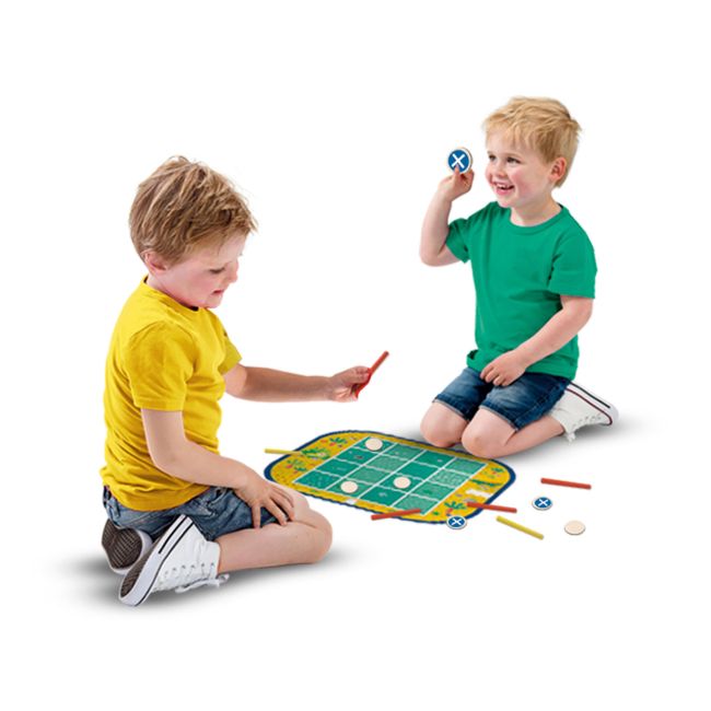 Set de 3 jocuri copii Connect Four, Dots and Boxes si joc de stivuire TSG32504