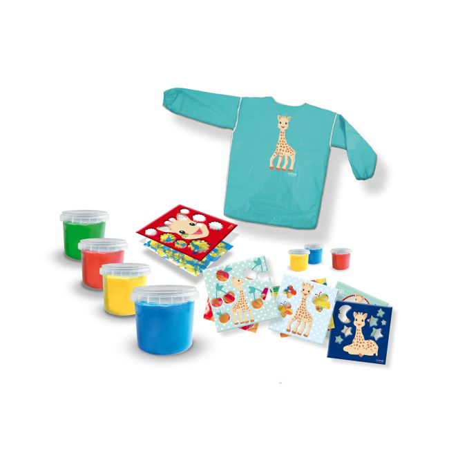 Girafa Sophie - Set acuarele pentru degetele cu planse si sort TSG23641