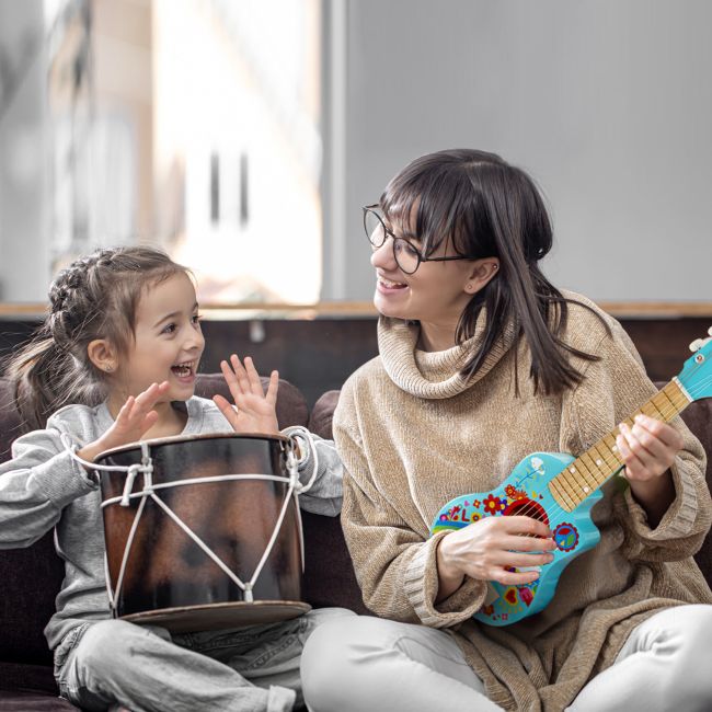 Jucarie din lemn - Chitara cu flori TSG25534