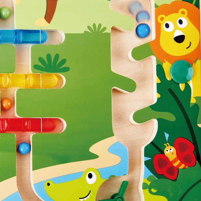 Jucarie din lemn - Labirint magnetic Jungla