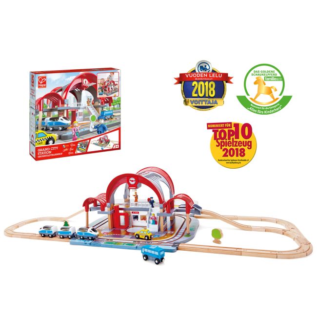 Jucarie din lemn - Set Gara Centrala (45 piese)