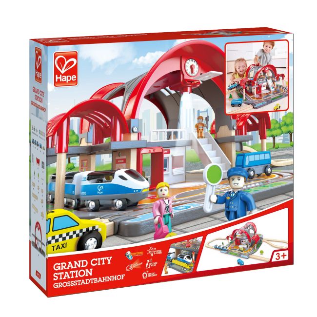Jucarie din lemn - Set Gara Centrala (45 piese)