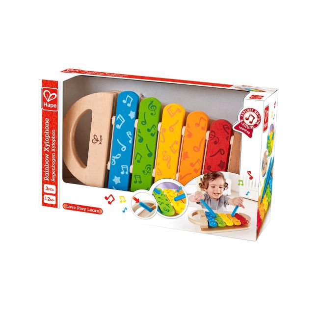 Jucarie din lemn - Xylofon curcubeu TSG25437
