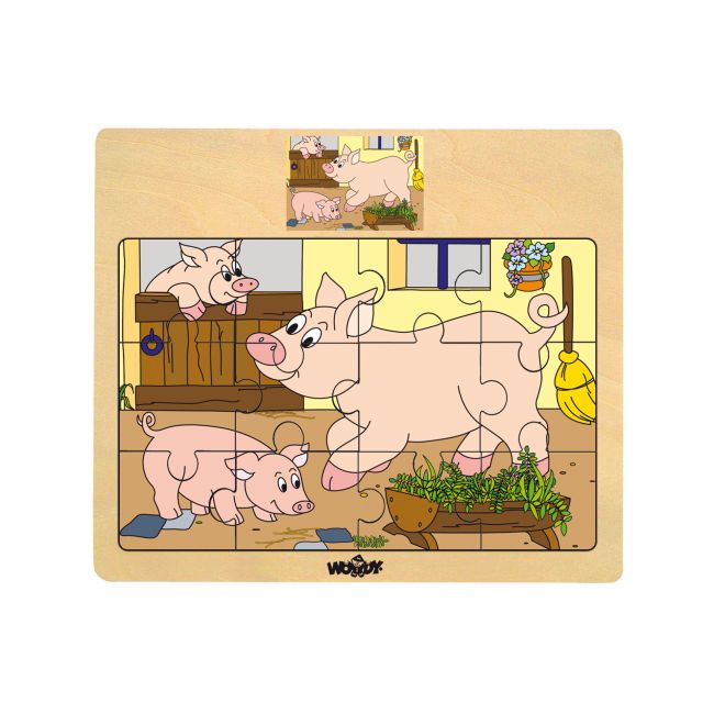Puzzle din lemn - Diverse animale