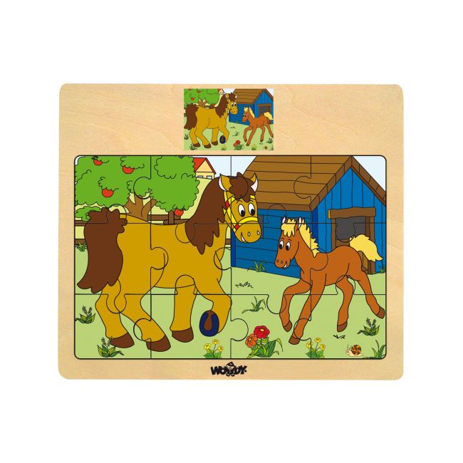 Puzzle din lemn - Diverse animale