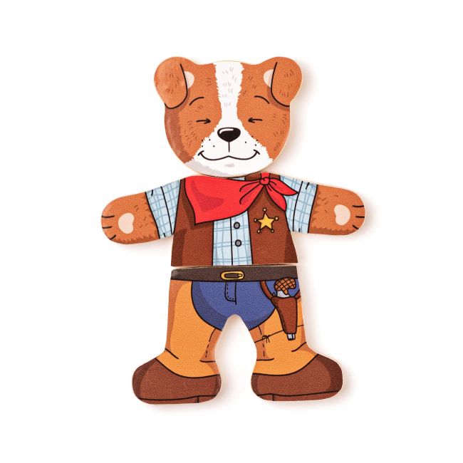 Puzzle din lemn - Imbraca catelul
