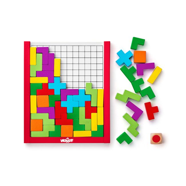 Puzzle din lemn - Joc cu forme si zar