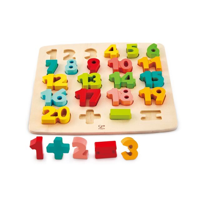 Puzzle din lemn - Matematica, numere dolofane