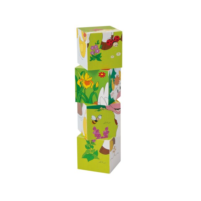 Puzzle din lemn cuburi - Ferma 3 x 4