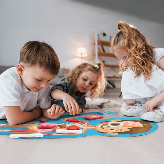 Puzzle pentru copii - Corpul Uman (61 piese)