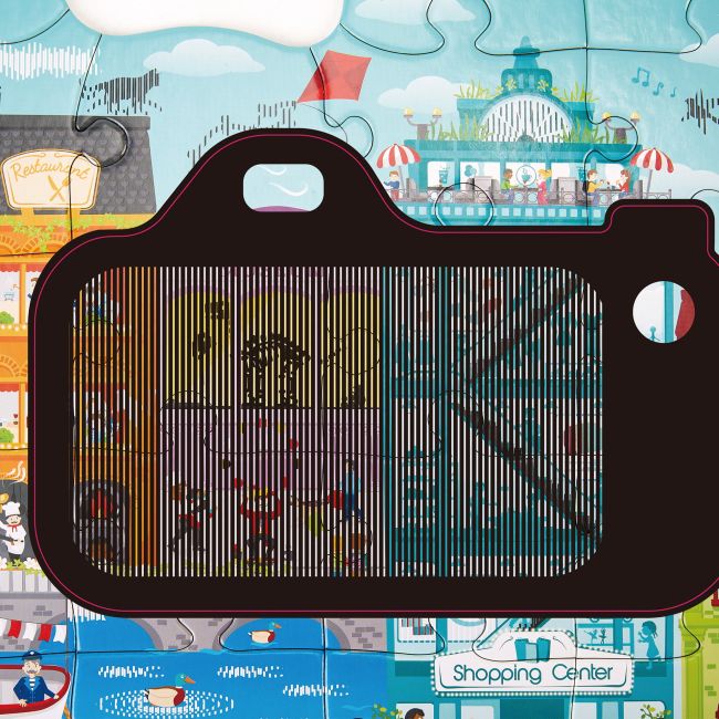 Puzzle pentru copii de podea Orasul animat (49 piese)