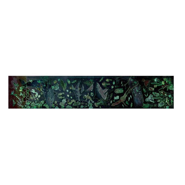 Puzzle pentru copii fotoluminescent Viata acvatica (200 piese, 1.5m)